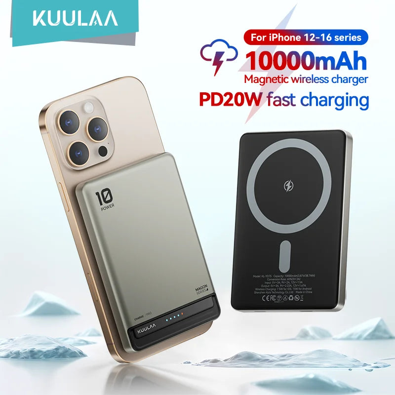 Mágneses Power Bank 10 000 mAh – MagSafe-kompatibilis, vezeték nélküli töltés"
