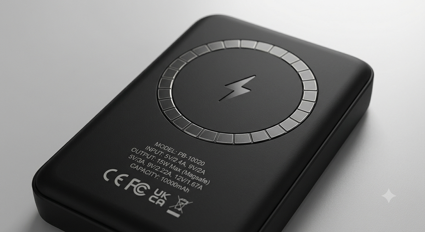 Mágneses Power Bank 10 000 mAh – MagSafe-kompatibilis, vezeték nélküli töltés"